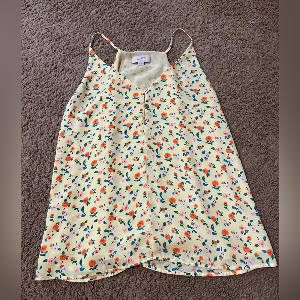 Floral loft tank top